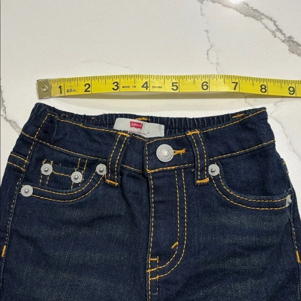 Levi's Baby Dark Wash Blue Infant Denim Jeans Shorts Size 9 Months Unisex Boys